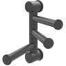 Держатель полотенец тройной WASSERKRAFT K-1053POLISHED BLACK