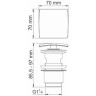 Донный клапан с переливом WASSERKRAFT AISCH A165