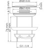 Донный клапан WASSERKRAFT A244