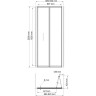 Душевая дверь в нишу WASSERKRAFT WESER 78F04 90 см