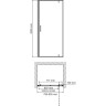 Душевая дверь WASSERKRAFT ELBE 74P27