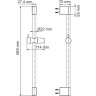 Душевая штанга 58,9 см WASSERKRAFT GLAN A191