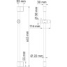 Душевая штанга 58,9 см WASSERKRAFT SAUER A193