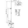 Душевая система 248 мм WASSERKRAFT ABENS A114.258.130.CB THERMO