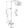 Душевая система 248 мм WASSERKRAFT ABENS A114.258.217.CB THERMO