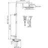 Душевая система 250 мм WASSERKRAFT ABENS A114.255.130.CB THERMO