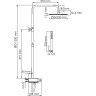 Душевая система 250 мм WASSERKRAFT ABENS A114.255.217.CB THERMO