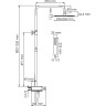 Душевая система 250 мм WASSERKRAFT ABENS A114.255.218.CB THERMO