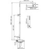 Душевая система 300 мм WASSERKRAFT ABENS A114.160.217.CB THERMO