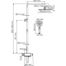 Душевая система 300х200 мм WASSERKRAFT ALLER A113.069.127.CH THERMO
