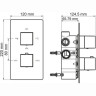 Душевой комплект 300х200 мм WASSERKRAFT A171568 Thermo
