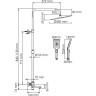 Душевой комплект с термостатическим смесителем WASSERKRAFT A199.262.201.BG THERMO