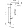 Душевой комплект с термостатическим смесителем WASSERKRAFT THERMO A288.258.217.BM