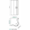 Душевой уголок WASSERKRAFT LIPPE 45S03 90х90 см