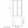 Душевой уголок WASSERKRAFT WESER 78F22 100х90 см