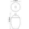 Косметическая емкость с крышкой WASSERKRAFT RUWER K-6779