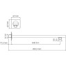 Кронштейн для верхнего душа 345 мм WASSERKRAFT A090