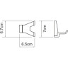 Крючок двойной WASSERKRAFT LOPAU K-6023D