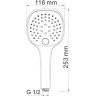 Лейка душевая WASSERKRAFT A050 3-функциональная