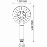 Лейка душевая WASSERKRAFT A058 3-функциональная