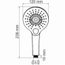 Лейка душевая WASSERKRAFT A101 3-функциональная