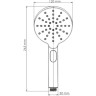 Лейка душевая WASSERKRAFT A127 3-функциональная