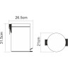 Мусорное ведро WASSERKRAFT KAMMEL K-8300 635WHITE 5 л