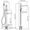 Напольный смеситель для ванны WASSERKRAFT SAUER 7121
