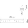 Планка с крючками WASSERKRAFT KAMMEL K-8374W