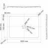 Поддон для душа WASSERKRAFT DINKEL 58T07 120x90