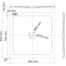 Поддон для душа WASSERKRAFT DINKEL 58T03 90x90