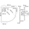 Поддон для душа WASSERKRAFT LEINE 35T01 90x90 см