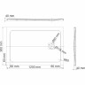 Поддон для душа WASSERKRAFT NEIME 19T07 120x90