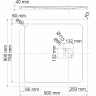 Поддон для душа WASSERKRAFT RHIN 44T03 90x90