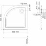 Поддон для душа WASSERKRAFT SALM 90x90 см