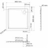 Поддон для душа WASSERKRAFT SALM 27T03 90x90 см