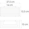 Полка металлическая WASSERKRAFT K-711POLISHED BLACK K-711PB