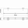 Полка стеклянная с бортиком WASSERKRAFT ODER K-3044