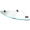 Полка стеклянная угловая WASSERKRAFT K-533POLISHED BLACK
