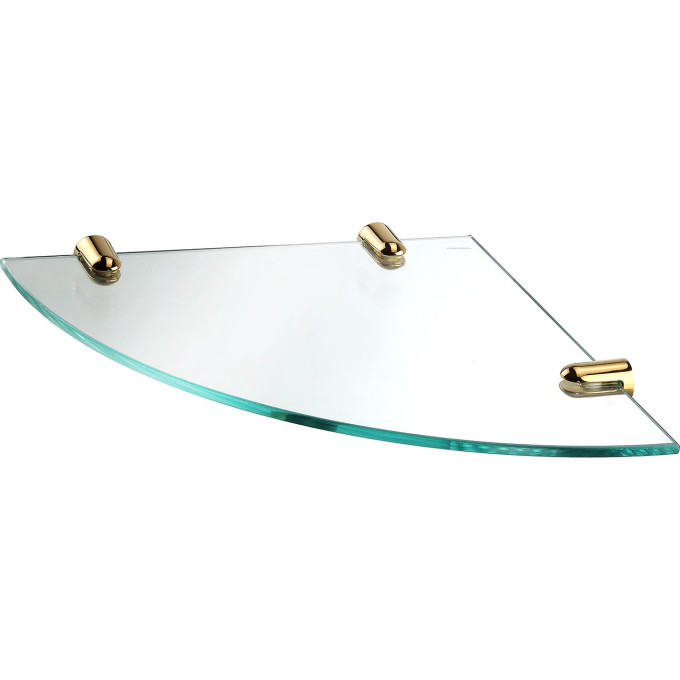Полка стеклянная угловая WASSERKRAFT K-533POLISHED GOLD