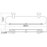 Полка стеклянная WASSERKRAFT DONAU K-9444