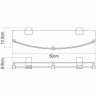 Полка стеклянная WASSERKRAFT EXTER K-5244