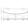 Полка стеклянная WASSERKRAFT LEINE K-5044WHEITE