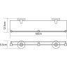 Полка стеклянная WASSERKRAFT RHEIN K-6244