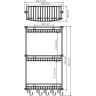 Полка WASSERKRAFT K-1433 3-ярусная, с крючками