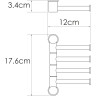 Полотенцедержатель WASSERKRAFT K-1054NICKEL