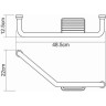 Поручень с мыльницей 48,5 см WASSERKRAFT K-1077R
