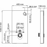 Пристенный модуль системы инсталляции для унитазов WASSERKRAFT NAAB 86TLT.040.PE.BL
