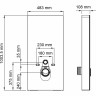 Пристенный модуль системы инсталляции для унитазов WASSERKRAFT NAAB 86TLT.040.SE.WH