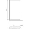 Шторка на ванну WASSERKRAFT BERKEL 48P01-80B